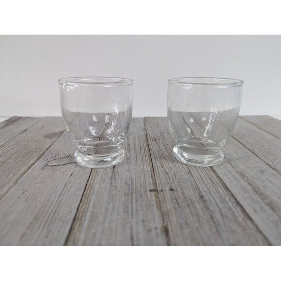 Vintage Glass Egg Cups Glass Set of 2 -- 2 1/4" - Picture 1 of 6
